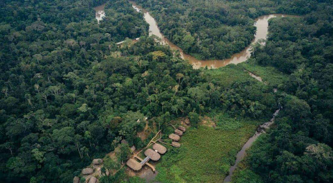Luftbild von der Kapawi Ecolodge