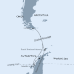 Karte Antarktis mit Polarkreis