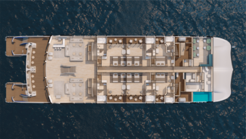 Katamaran Hermes - Hauptdeck
