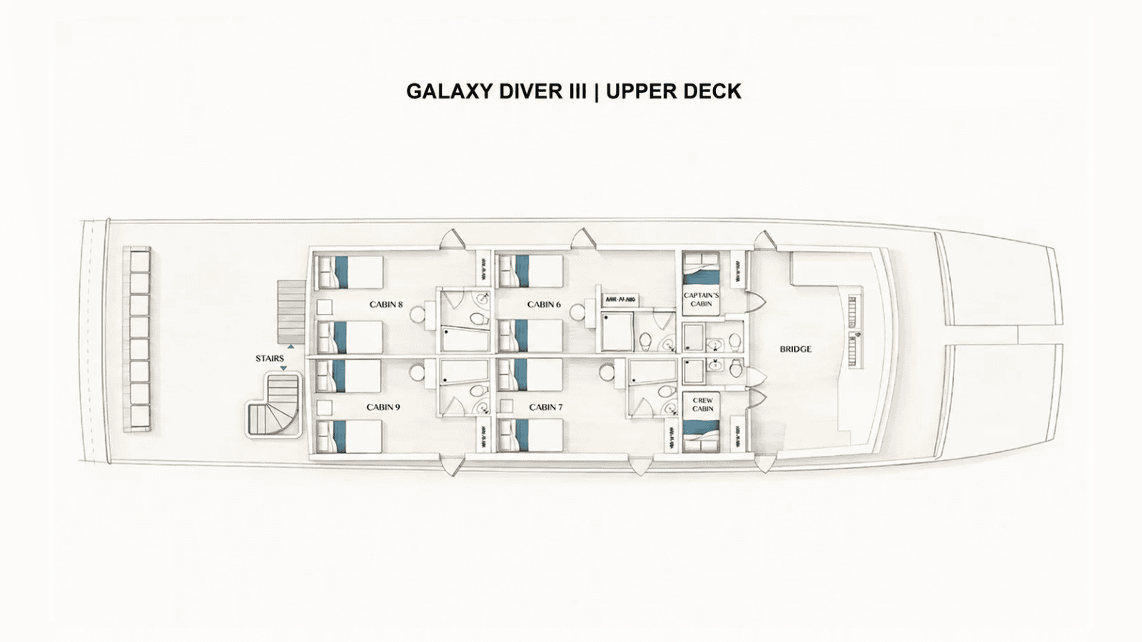 Deckplan Oberdeck Galaxy Diver III